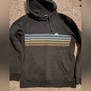 Patagonia Black Hoodie with Multicolor Stripes
